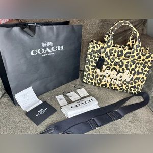 New coach tote bag leopard print